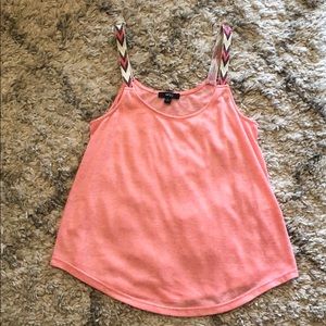 Very J brand tank with embroidered straps - Pink
